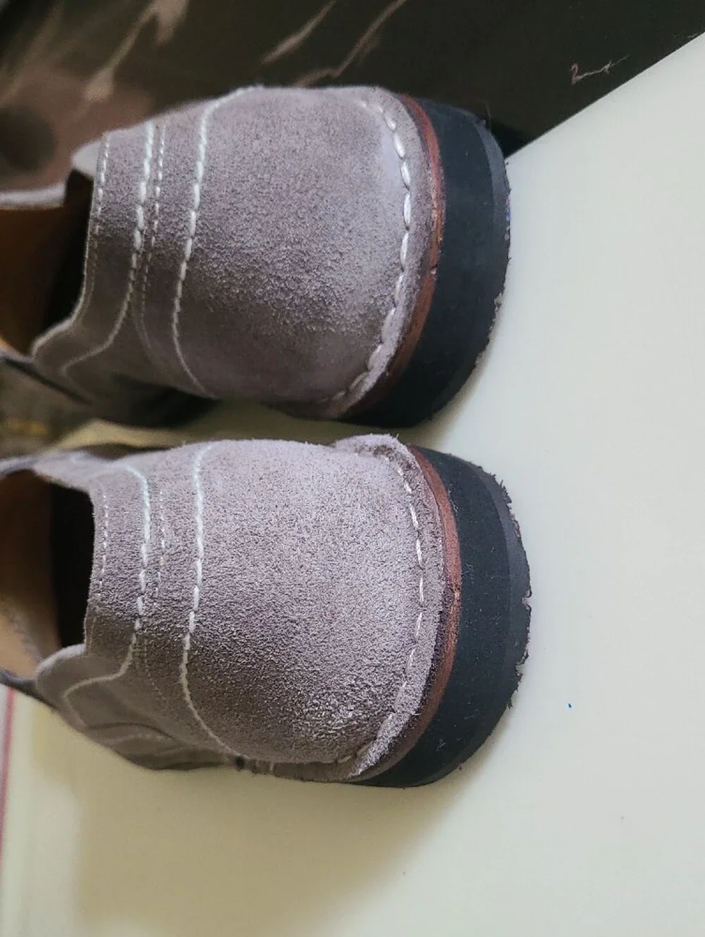 Men's Suede Slip-On Loafers in Taupe